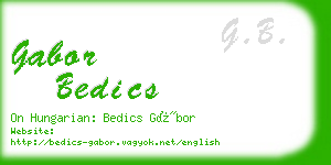 gabor bedics business card